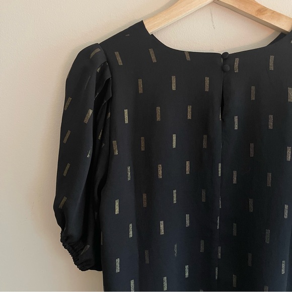 Madewell Metallic Jacquard Puff Sleeve Top - Picture 14 of 16